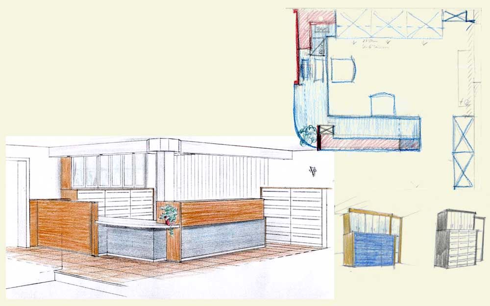 Arztpraxis 2 Zeichnungen Heinz Hohnstädt