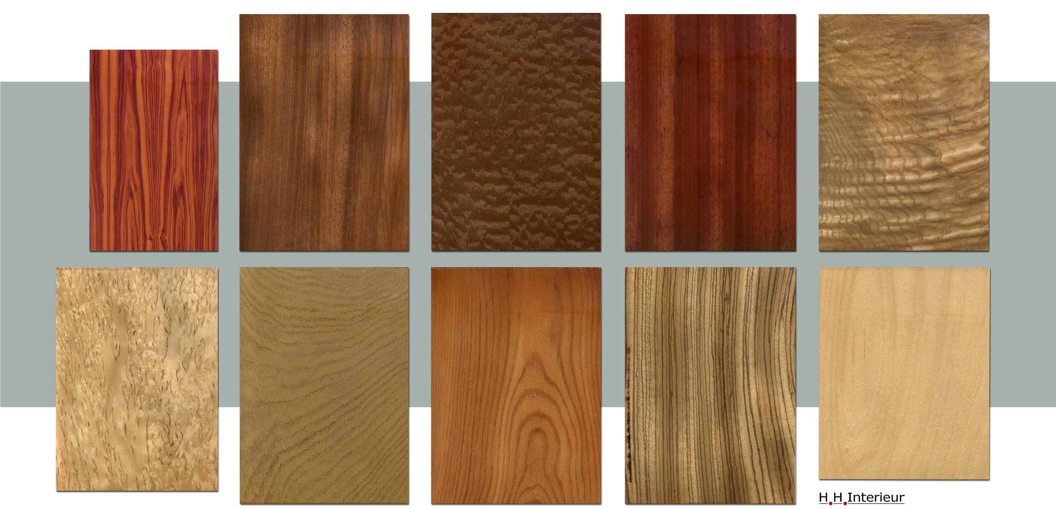 Furniermuster, ohne Oberflächenbehandlung