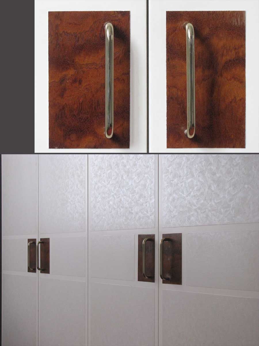Kleiderschrank, Messinggriffe auf Bubinga-Furnier - Design Heinz Hohnstädt
