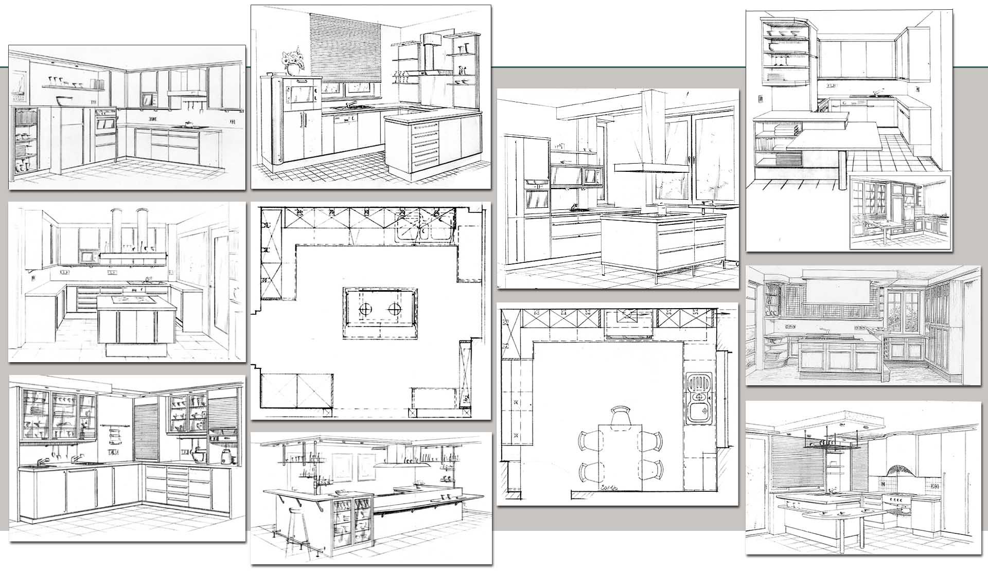 Küchen - Zeichnungen Heinz Hohnstädt