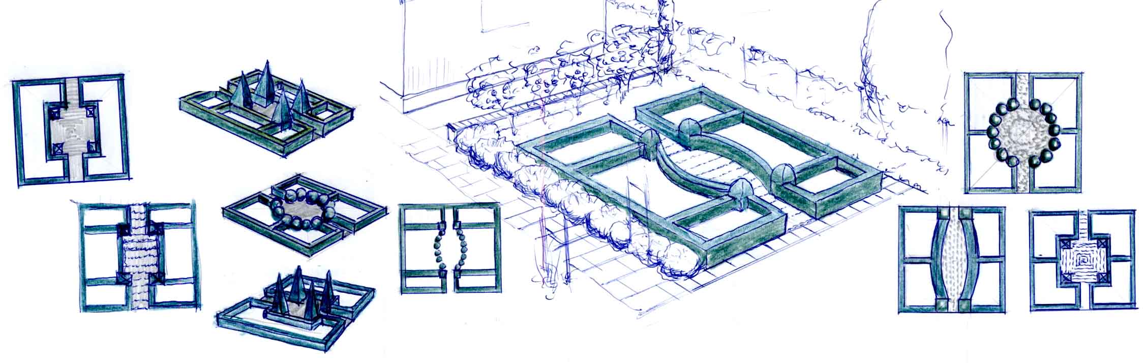 Kleiner Rosengarten - Skizzen Heinz Hohnstädt